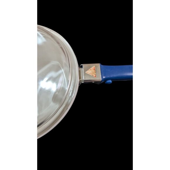 Princess House Nouveau White 2 Quart Saucepan With Glass Lid & Blue Removable Ha - Picture 6 of 7